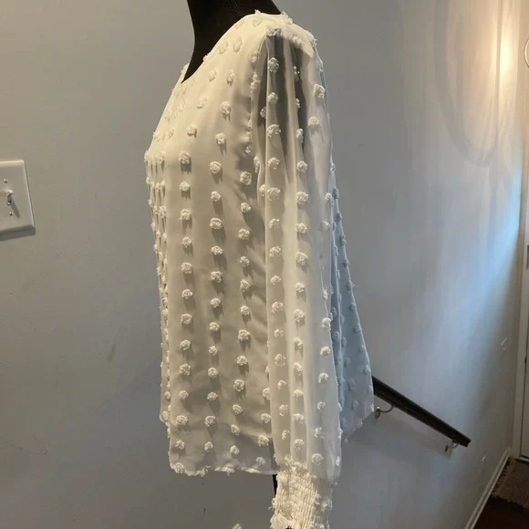 Blooming Jelly Dressy Blouse in Feminine Romantic White SizeM Victorian Inspired - Picture 2 of 9